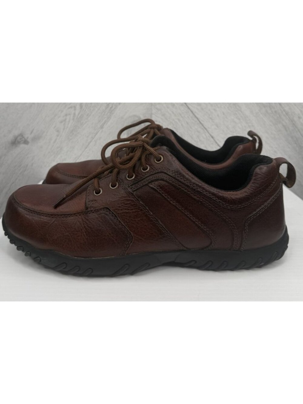 WindRiver Walking Shoes Mens 10.5 Brown Leather Comfort Casual Lace Up Oxford - Picture 6 of 10